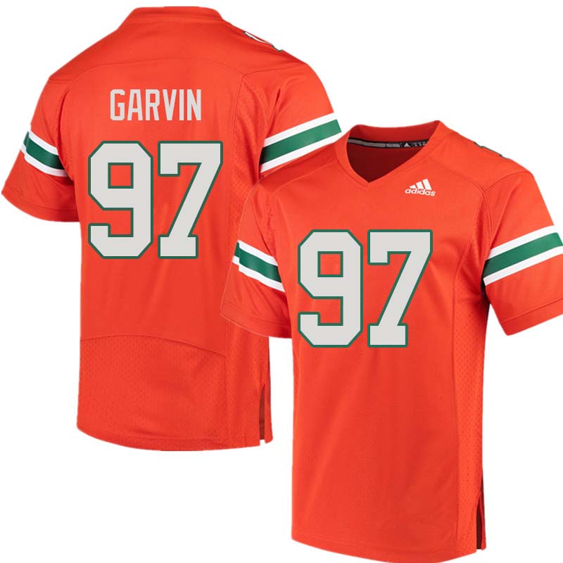 Adidas Miami Hurricanes #97 Jonathan Garvin College Football Jerseys Sale-Orange